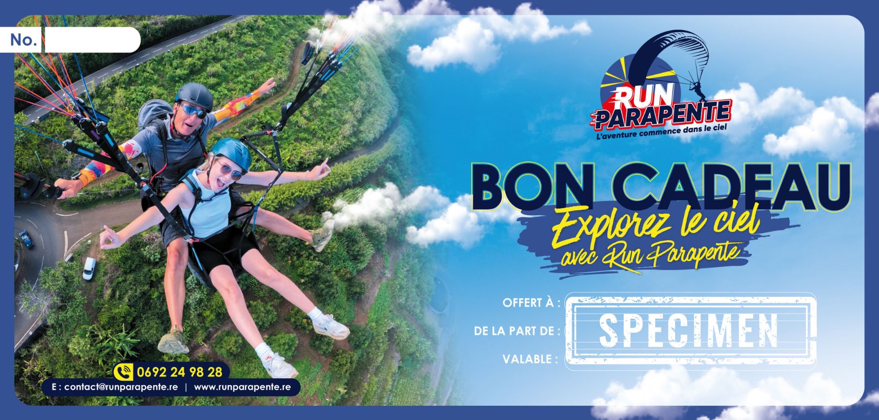 Bon cadeau pour un vol en parapente à La Réunion – une idée originale pour offrir des sensations fortes
