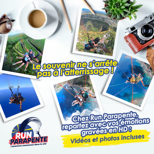 Vol en parapente à La Réunion avec photos et vidéo incluses